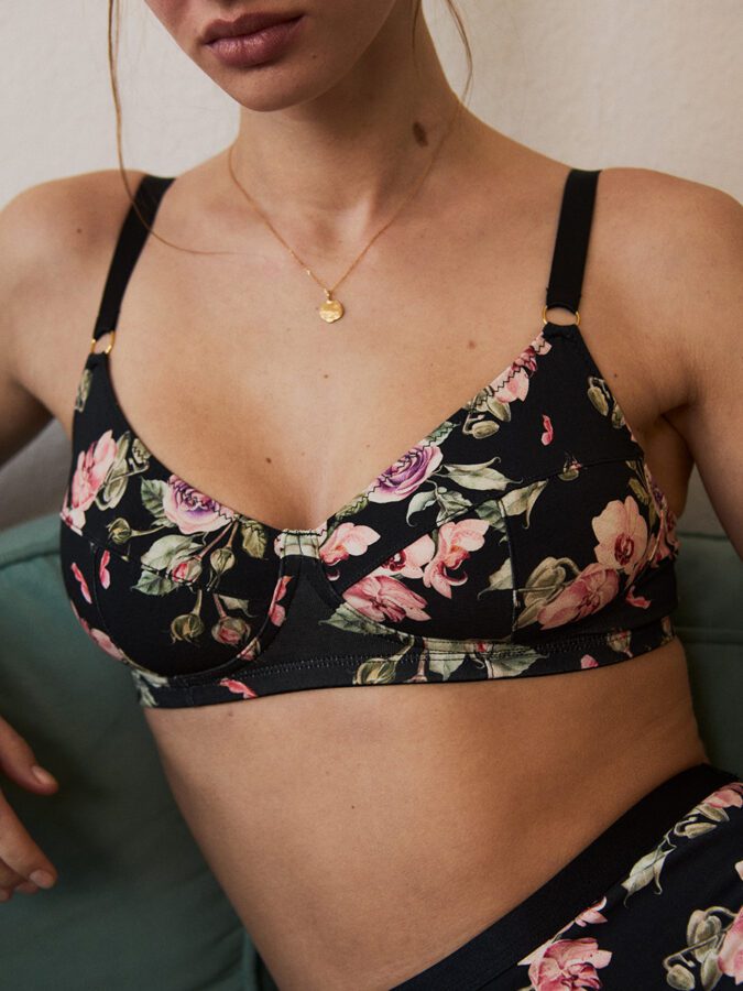 Biustonosz bez fiszbin z bawełny organicznej | Fleur